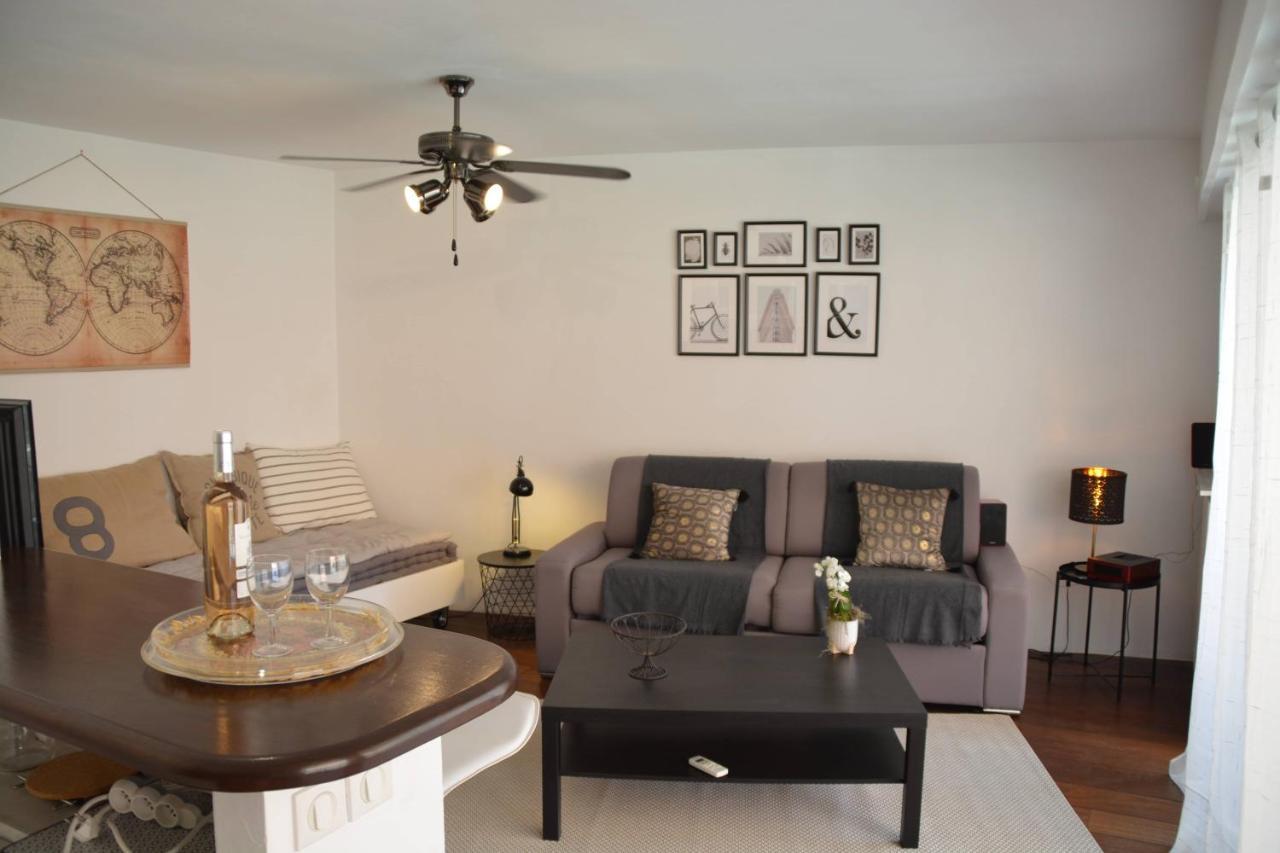 Grand Studio Climatisé Proche Plages Juan Les Pins Appartement